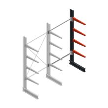 Medium draagarmstelling BR enkelzijdig 2500x1250x600mm (hxbxd) 4 niveaus aanbouwsectie 290/arm