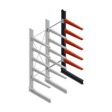 Medium draagarmstelling BR enkelzijdig 2500x750x800mm (hxbxd) 5 niveaus aanbouwsectie 340/arm