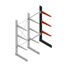 Medium draagarmstelling BR enkelzijdig 2500x1000x800mm (hxbxd) 3 niveaus aanbouwsectie 220/arm