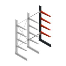 Medium draagarmstelling BR enkelzijdig 2500x1000x800mm (hxbxd) 4 niveaus aanbouwsectie 220/arm