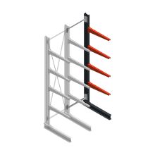 Medium draagarmstelling BR enkelzijdig 3000x750x800mm (hxbxd) 4 niveaus aanbouwsectie 340/arm