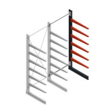 Medium draagarmstelling BR enkelzijdig 3000x1500x1000mm (hxbxd) 6 niveaus aanbouwsectie 175/arm