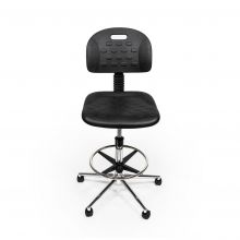 Ergonomische en verstelbare werkplaatsstoel op wielen/glijders - BT