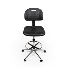 Ergonomische en verstelbare werkplaatsstoel op wielen/glijders - BT