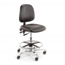 Score werkstoel Ergo Line 2301 met wieltjes en voetensteun Zwart