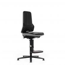 Bimos werkstoel Neon met glijders en voetsteun Grijs