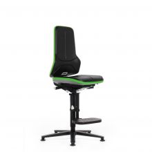 Bimos werkstoel Neon met glijders en voetsteun Groen