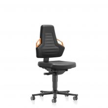 Bimos werkstoel Nexxit met wieltjes Oranje