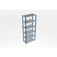 Beginsectie gebruikte Nedcon legbordstelling 2200x970x400mm hxbxd 6niveaus 200kg/niv