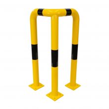 Hoekbeschermbeugel 490x490x1000mm ø76mm Geel/zwart