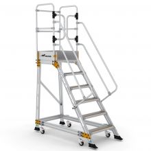 Platformtrap Wixor met veerwielen 6 treden