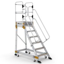 Platformtrap Wixor met veerwielen 6 treden