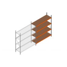 Aanbouwsectie grootvakstelling MP 2250x1500x600mm hxbxd 4 niveaus RAL2004/Verzinkt 500kg