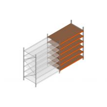 Aanbouwsectie grootvakstelling MP 2250x1500x1000mm hxbxd 6 niveaus RAL2004/Verzinkt 500kg