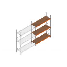 Aanbouwsectie grootvakstelling MP 2500x1500x600mm hxbxd 3 niveaus RAL2004/Verzinkt 500kg