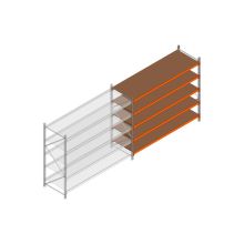 Aanbouwsectie grootvakstelling MP 2000x2400x800mm hxbxd 5 niveaus RAL2004/Verzinkt 265kg
