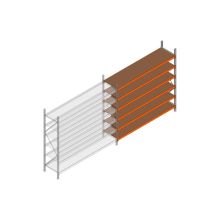 Beginsectie grootvakstelling MP 2250x2400x600mm hxbxd 6 niveaus  RAL2004/Verzinkt 265kg