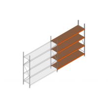 Beginsectie grootvakstelling MP 2500x2400x600mm hxbxd 4 niveaus  RAL2004/Verzinkt 265kg