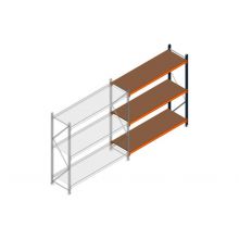 Aanbouwsectie grootvakstelling MP 2000x1500x600mm hxbxd 3 niveaus RAL2004/5003/Verzinkt 500kg