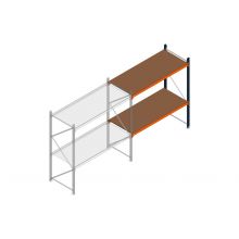 Aanbouwsectie grootvakstelling MP 2000x1500x800mm hxbxd 2 niveaus RAL2004/5003/Verzinkt 500kg