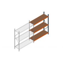 Aanbouwsectie grootvakstelling MP 2250x1500x600mm hxbxd 3 niveaus RAL2004/5003/Verzinkt 500kg