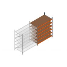 Aanbouwsectie grootvakstelling MP 2250x1500x1000mm hxbxd 6 niveaus RAL2004/5003/Verzinkt 500kg