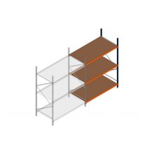 Aanbouwsectie grootvakstelling MP 2500x1500x1000mm hxbxd 3 niveaus RAL2004/5003/Verzinkt 500kg