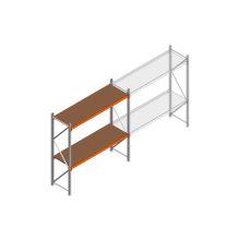 Beginsectie grootvakstelling MP 2000x1500x600mm hxbxd 2 niveaus RAL2004/Verzinkt 500kg