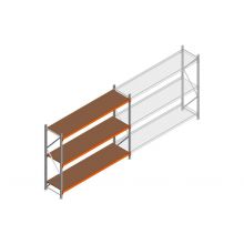 Beginsectie grootvakstelling MP 2000x2400x600mm hxbxd 3 niveaus  RAL2004/Verzinkt 265kg