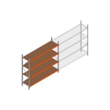 Beginsectie grootvakstelling MP 2250x2400x600mm hxbxd 4 niveaus  RAL2004/Verzinkt 265kg