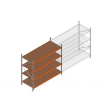 Beginsectie grootvakstelling MP 2250x2400x1000mm hxbxd 4 niveaus  RAL2004/Verzinkt 265kg