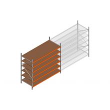 Beginsectie grootvakstelling MP 2250x2400x1000mm hxbxd 6 niveaus  RAL2004/Verzinkt 265kg