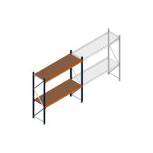 Beginsectie grootvakstelling MP 2000x1500x600mm hxbxd 2 niveaus RAL2004/5003/Verzinkt 500kg