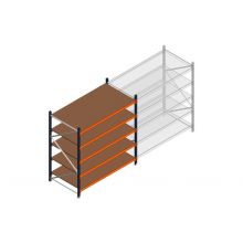 Beginsectie grootvakstelling MP 2000x1850x1000mm hxbxd 5 niveaus  RAL2004/5003/Verzinkt 400kg
