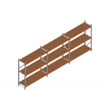 Voordeelrij MP Grootvakstelling 2000x4700x600 hxbxd 3 niveaus RAL2004/Verzinkt 500kg