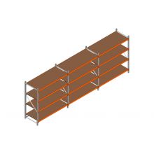 Voordeelrij MP Grootvakstelling 2000x4700x800 hxbxd 4 niveaus RAL2004/Verzinkt 500kg