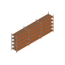 Voordeelrij MP Grootvakstelling 2250x4700x800 hxbxd 5 niveaus RAL2004/Verzinkt 500kg