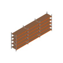Voordeelrij MP Grootvakstelling 2250x4700x800 hxbxd 5 niveaus RAL2004/Verzinkt 500kg