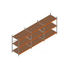 Voordeelrij MP Grootvakstelling 2250x4700x1000 hxbxd 3 niveaus RAL2004/Verzinkt 500kg