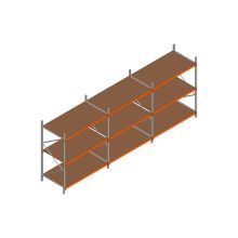 Voordeelrij MP Grootvakstelling 2250x4700x1000 hxbxd 3 niveaus RAL2004/Verzinkt 500kg