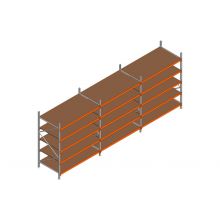Voordeelrij MP Grootvakstelling 2250x4700x1000 hxbxd 5 niveaus RAL2004/Verzinkt 500kg