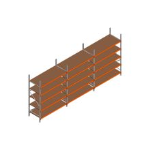 Voordeelrij MP Grootvakstelling 2500x4700x800 hxbxd 5 niveaus RAL2004/Verzinkt 500kg
