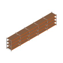 Voordeelrij MP Grootvakstelling 2000x7800x1000 hxbxd 4 niveaus RAL2004/Verzinkt 500kg