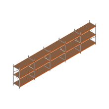 Voordeelrij MP Grootvakstelling 2250x7800x800 hxbxd 3 niveaus RAL2004/Verzinkt 500kg