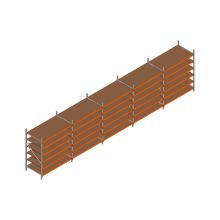 Voordeelrij MP Grootvakstelling 2250x7800x1000 hxbxd 6 niveaus RAL2004/Verzinkt 500kg