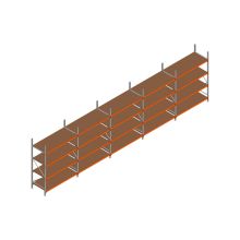 Voordeelrij MP Grootvakstelling 2500x7800x800 hxbxd 4 niveaus RAL2004/Verzinkt 500kg