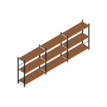 Voordeelrij MP Grootvakstelling 2000x4700x600 hxbxd 3 niveaus RAL2004/5003/Verzinkt 500kg