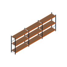 Voordeelrij MP Grootvakstelling 2000x4700x600 hxbxd 3 niveaus RAL2004/5003/Verzinkt 500kg