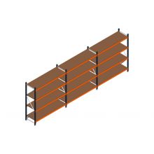 Voordeelrij MP Grootvakstelling 2000x4700x600 hxbxd 4 niveaus RAL2004/5003/Verzinkt 500kg