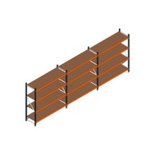 Voordeelrij MP Grootvakstelling 2000x4700x600 hxbxd 4 niveaus RAL2004/5003/Verzinkt 500kg